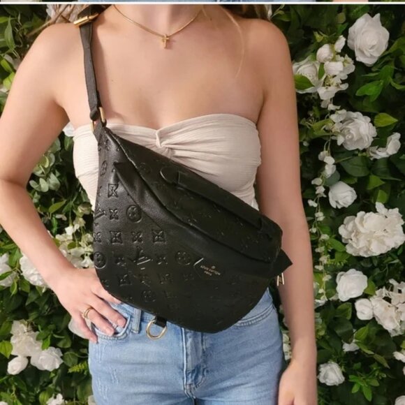 Louis Vuitton Bum Bag Monogram Empreinte Leather Black